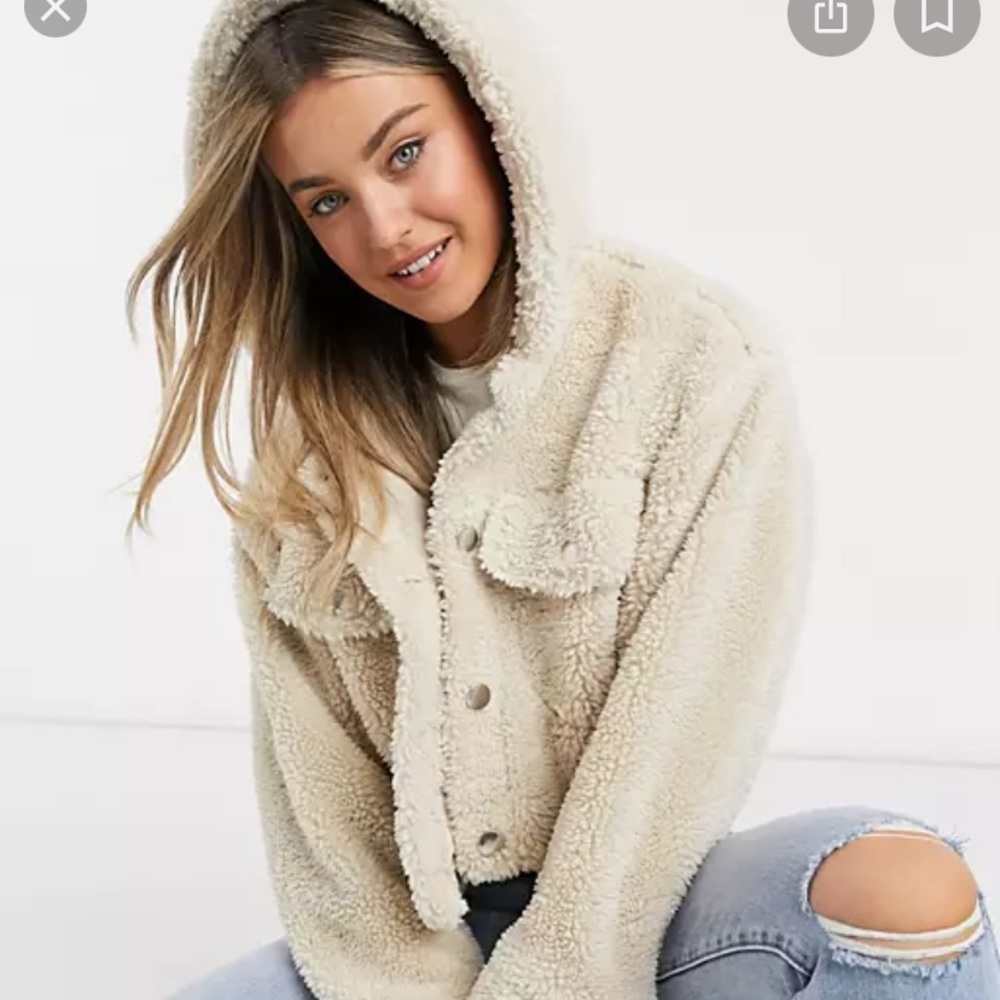 Cropped Teddy Sherpa jacket